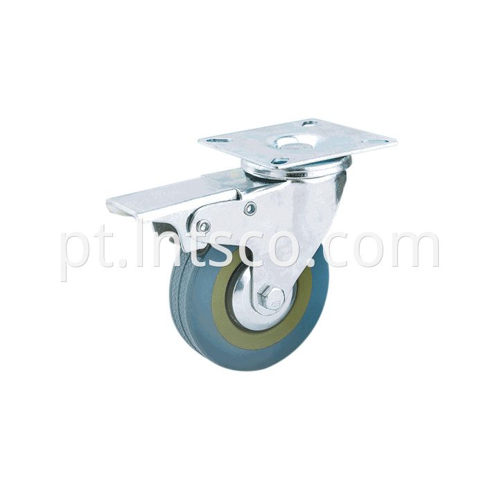 Grey Rubber Brake Casters Jpg